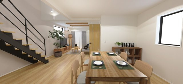 板橋区三園1丁目　土地37坪×新築戸建　限定1棟の完成予想図|LDK　完成予想図