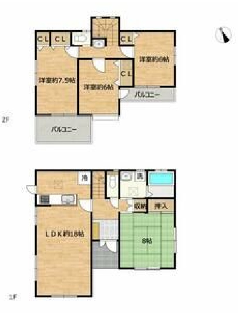中古戸建　小山市犬塚の間取り