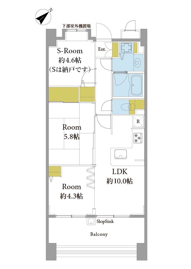 リブゼ横浜クレインポート（生麦3丁目）の間取り|「生麦」駅から徒歩3分　10階南東向き　陽当り眺望良好　オートロック
TVモニター付インターホン　「横浜」駅・「川崎」駅まで電車で15分圏内
『鶴見』エリアも生活圏　フラット35利用可
