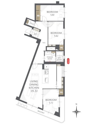 【間取り】戸部グランドハイツA棟 