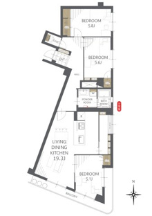 【間取り】戸部グランドハイツA棟 