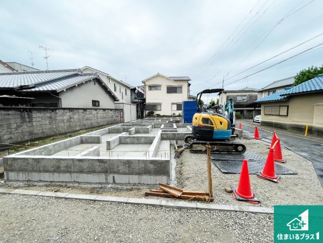 藤井寺市林　新築一戸建ての外観|現在建築中！落ち着いた街並みで新生活を始めることが出来そう！周辺の物件も併せてご紹介させて頂きます！