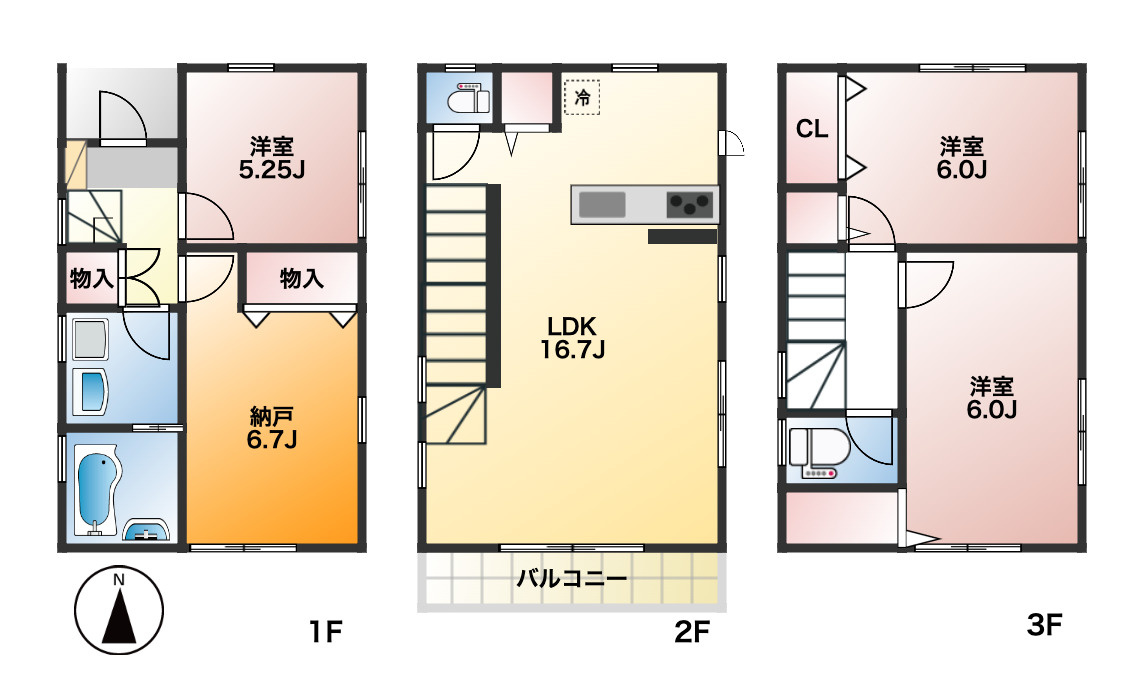 ☆横浜市鶴見区生麦4丁目 中古戸建ての間取り