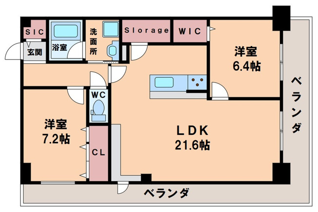 【間取り】 | グランセジュール大国町