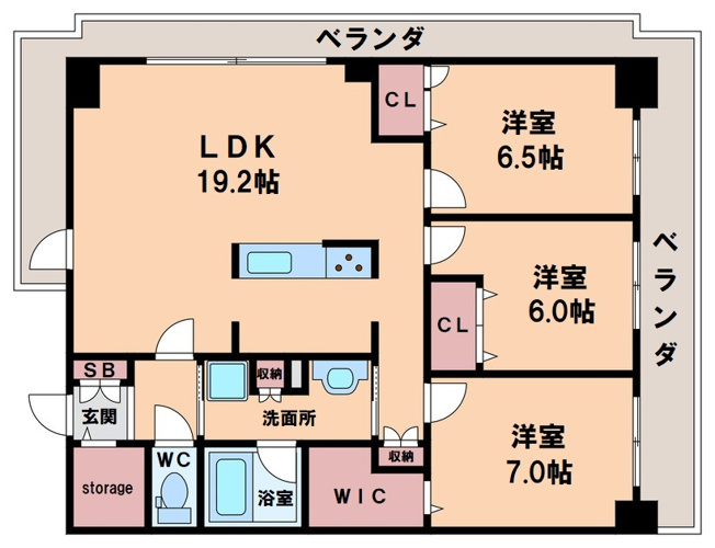 【間取り】 | グランセジュール大国町