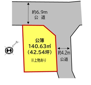 北本市東間8丁目 売地の土地図