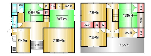 泉南郡岬町深日　中古戸建の間取り