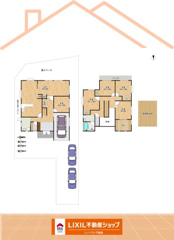 東大阪市弥生町の間取り|3台分の駐車スペース付！
屋根裏収納付きなので家族全員分の荷物も十分収納可能です◎