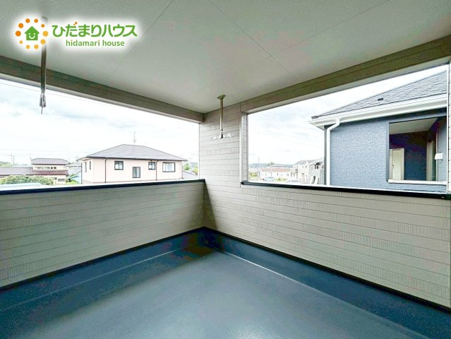 【バルコニー】 | 那珂市瓜連第13　新築戸建　2号棟 | 雨の日も安全なインナーバルコニー☆安心してお出かけできますね(^_-)-☆