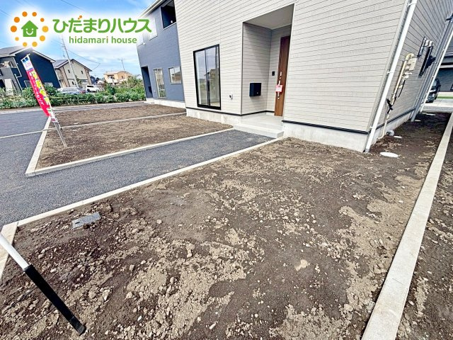 【庭】 | 那珂市瓜連第13　新築戸建　2号棟 | ウッドデッキを置いてお子様と遊びながら、BBQしたりなんて夢が現実に！！(⌒∇⌒)