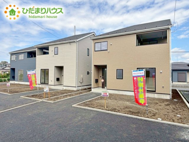 【外観】 | 那珂市瓜連第13　新築戸建　3号棟 | 南向きで日当たり良好(^^♪
