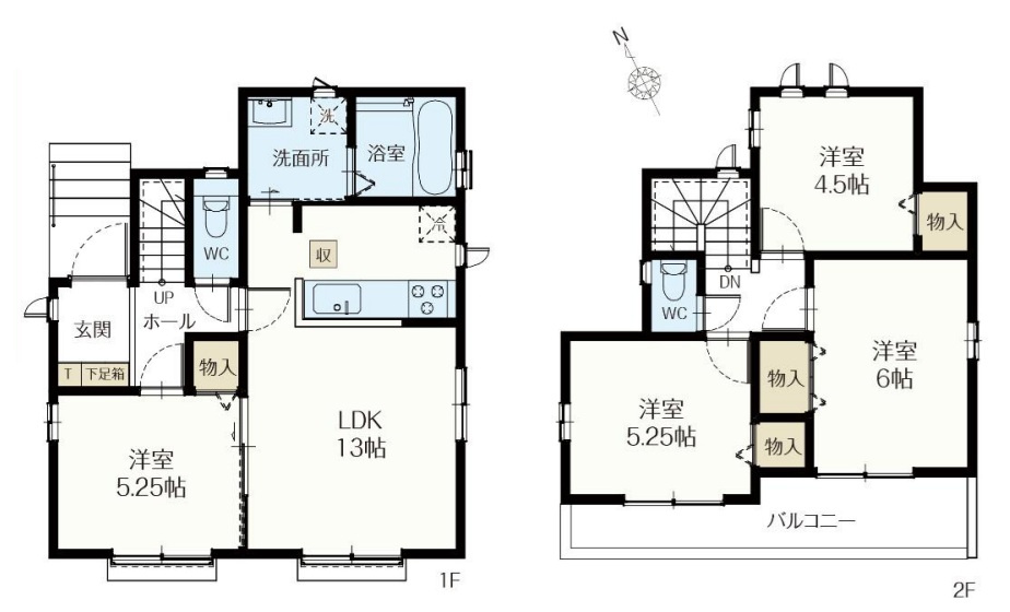 所沢市西狭山ヶ丘1丁目・全1棟　新築一戸建　～長期優良住宅～の区画図|カースペース2台分(車種による)
