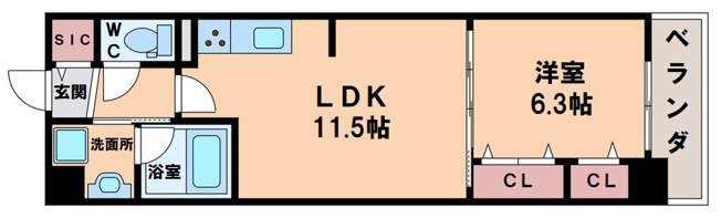 【間取り】 | グランセジュール大国町