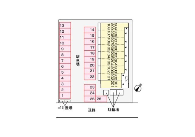 プロムナードの区画図