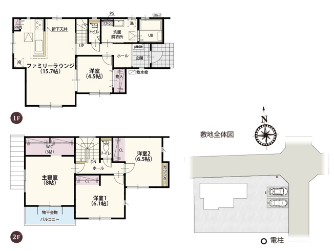 【間取り】 | 加須市多門寺第11期　ワイウッドコート　新築戸建　全3棟　1号棟