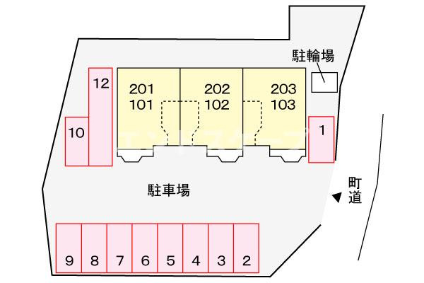 ひまわりⅢの区画図|高崎、前橋のお部屋探しはエンドスケープまで！お客様の理想お聞かせ下さい♪
