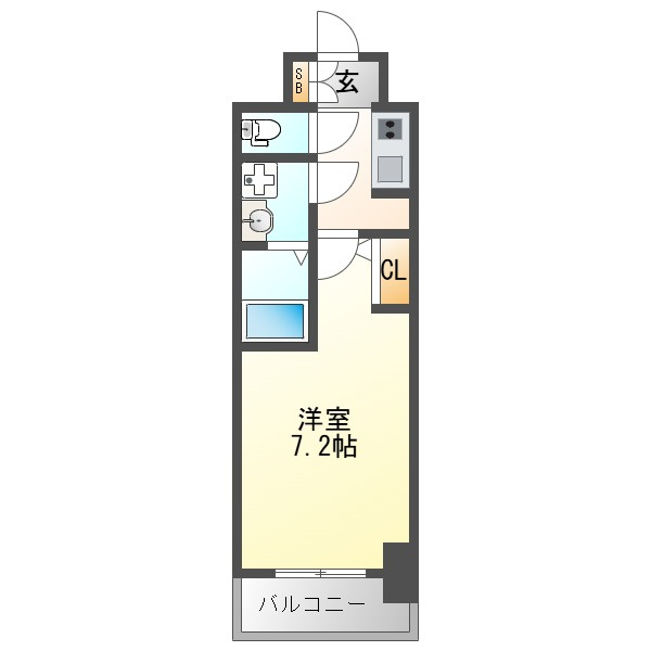 S-RESIDENCE大和田alineの間取り