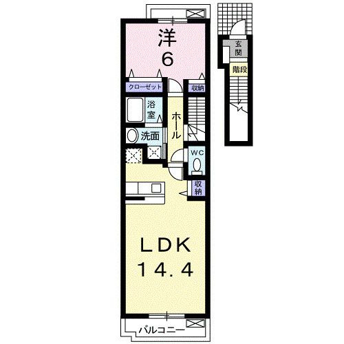 ベル　デーアＢの間取り