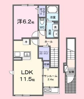 リバー　ソレイユの間取り