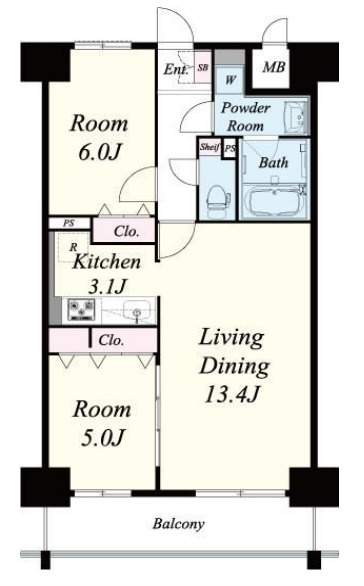 F-TAMATSUKURIの間取り