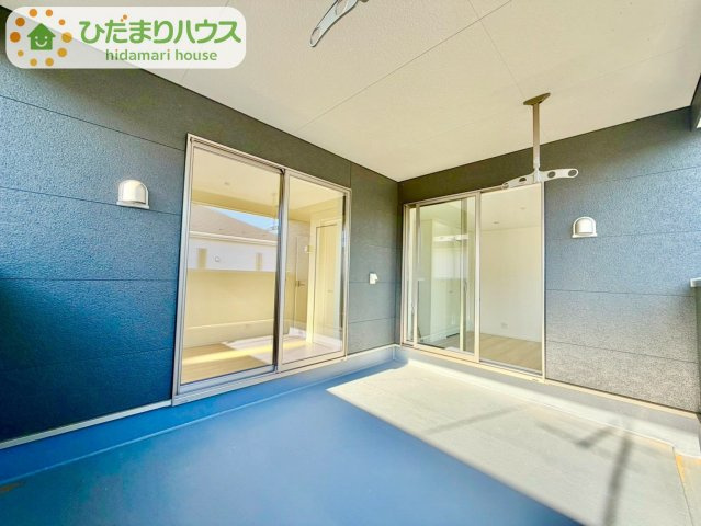 野田市尾崎第16　新築戸建　1号棟のバルコニー|人気が高いインナーバルコニーを採用♪天候を気にせず洗濯物を干せ、紫外線も気にせずに済みます(*^^)v							
