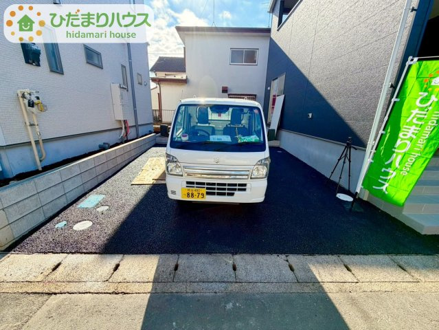 野田市尾崎第16　新築戸建　1号棟の駐車場|駐車場1台止められます(^^♪				

