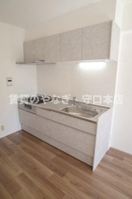 【キッチン】 | ラシーヌコート菊水通 | 綺麗なシステムキッチンです