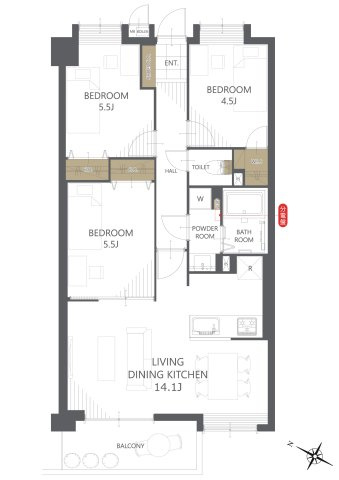 【間取り】ＪＧＭシュリアン周船寺弐番館 