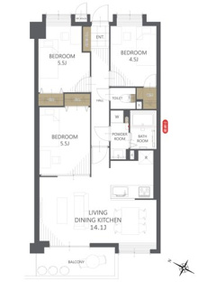 【間取り】ＪＧＭシュリアン周船寺弐番館 