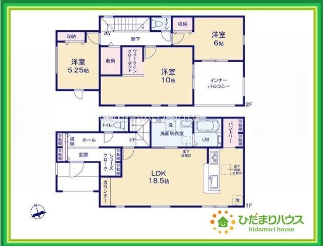 ひたちなか稲田10期　新築戸建　7号棟の間取り|ゆったり広々10帖の主寝室!(^^)!