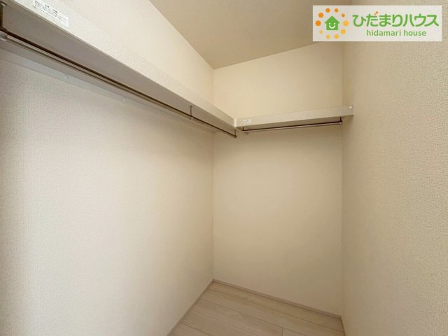 ひたちなか稲田10期　新築戸建　8号棟の収納|ご家族暮らしになると増える荷物もらくらく収納！大型ウォークインクローゼット完備♪