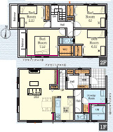伊勢原市東大竹1期　新築戸建　全3棟3号棟の間取り