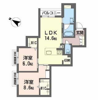 コティマヒルズ生駒の間取り