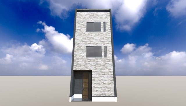 台東区千束３丁目の新築戸建の外観パース