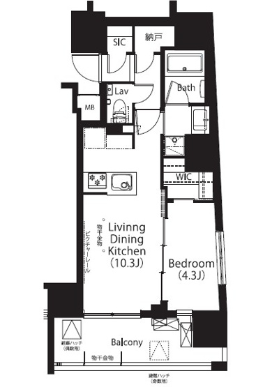 【間取り】 | フレンシア四谷左門町