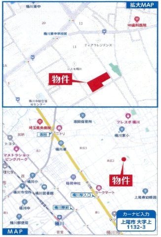仲介手数料無料　上尾市上第17　新築　全６棟の地図