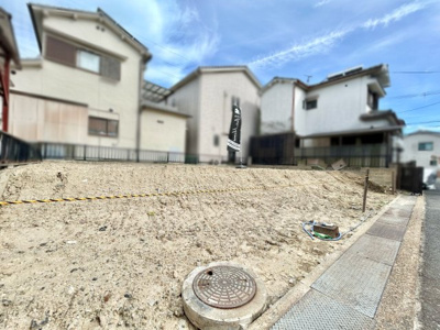 【前面道路含む現地写真】 | 八幡市八幡舞台　土地