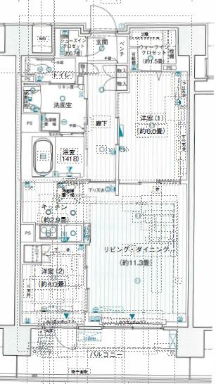 【間取り】 | デュオセーヌつくばみらい | ウォークインクローゼットやシューズインクローゼットなど、収納豊富な間取りです♪