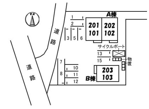 THサルーテ　Aの区画図