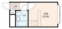 単身者様向け１Rの間取りです。