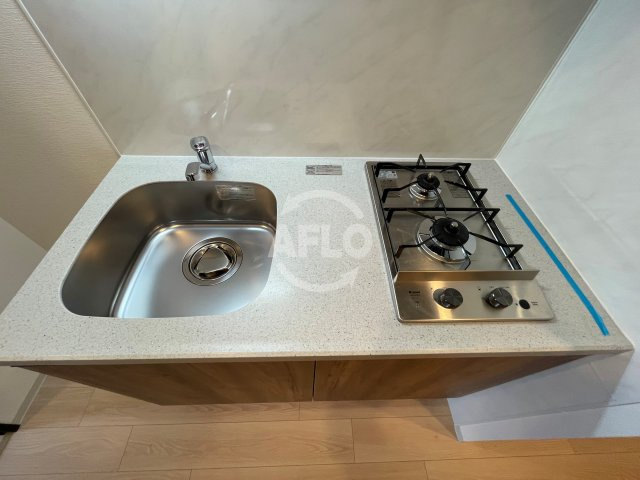 ファーストフィオーレ谷町六丁目フェリシアのキッチン|ファーストフィオーレ谷町六丁目フェリシア　2口ガスシステムキッチン