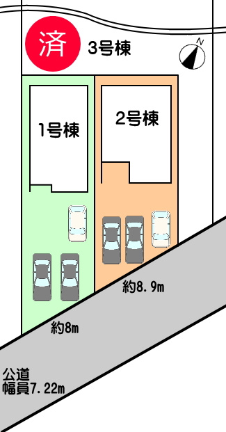 碧南市春日町の区画図|1号棟