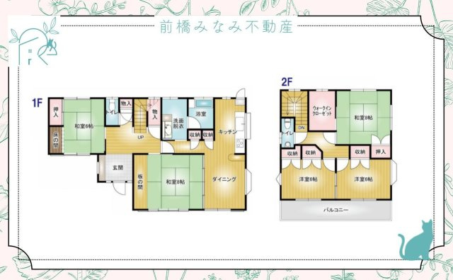 【中古戸建】前橋市北代田町　５DKの間取り