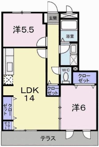 Ｔ＆Ｆ　９６の間取り