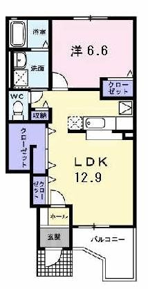 ブロード　ガーデンⅡの間取り