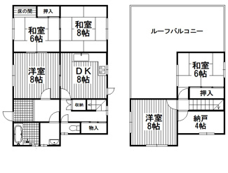 【間取り】 | 川西市水明台2丁目5-39　中古一戸建て