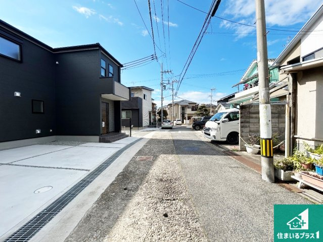 29(土)30(日)現地見学可能！◆岸和田市磯上町　全2邸の前面道路含む現地写真|車通りの少ない前面道路！お子様がいらっしゃるご家族でも安心！