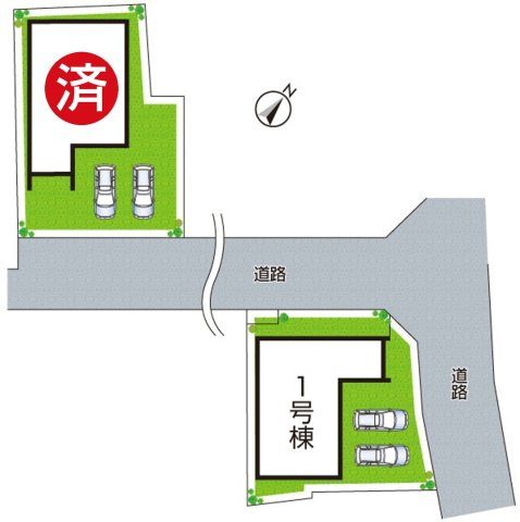 19(土)～23(祝)現地見学可能！◆岸和田市磯上町　全2邸の区画図|全2区画