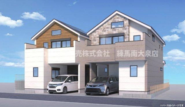 西東京市谷戸町3丁目　新築一戸建　西武池袋線　ひばりが丘の外観パース