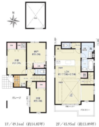 西東京市谷戸町3丁目　新築一戸建　西武池袋線　ひばりが丘の間取り